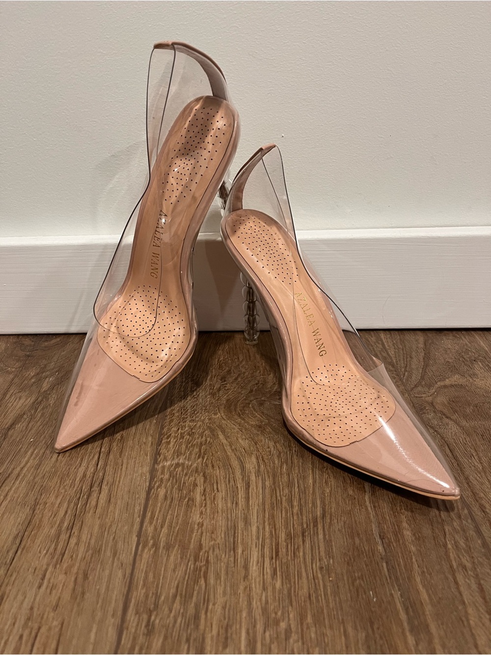 Azalea Wang nude/ transparent heels - Picture 2 of 12